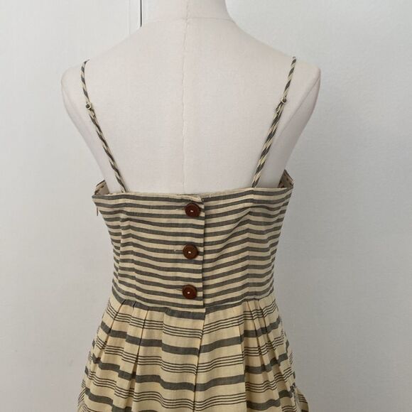 Anthropologie Maeve Changing Stripes Cream and Gray Mini Dress Dress Size 6 - Picture 7 of 15